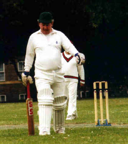 John Rooney bats v Grasshoppes 2, June 15